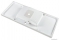 MARMY - IMOLA - Mosdó, mosdókagyló - Fényes fehér öntött márvány 120x50 - Szögletes, 1 csaplyukas - Pultba süllyeszthető, bútorra szerelhető