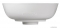 MARMY - CAPRI PLUS - Mosdótál, mosdó - Fényes fehér öntött márvány D40x13cm - Pultra, bútorra ültethető