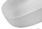 MARMY - CANDY L - Mosdótál, mosdó - Matt fehér öntött márvány 58x38 cm - Pultra, bútorra ültethető