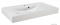 MARMY - GENOVA - Mosdó, mosdókagyló - Fényes fehér öntött márvány 80x46 - Szögletes - Bútorra, pultra ültethető