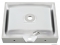 MARMY - BOLOGNA - Mosdó, mosdókagyló - Fényes fehér öntött márvány 50x45 - Szögletes - Bútorra, pultra ültethető, falra szerelhető