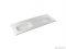 MARMY - CAVALLI - Dupla mosdó - Fényes fehér öntött márvány 150x52 - Matt fehér - Pultba süllyeszthető, bútorra szerelhető