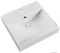 MARMY - CAMARO - Mosdó, mosdókagyló - Fényes fehér öntött márvány 50x48 - Szögletes - Bútorra, pultra ültethető