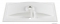 MARMY - LISETTE ECO - Mosdó, mosdókagyló - Fényes fehér öntött márvány - 90x40 - Szögletes - Pultba süllyeszthető, bútorra szerelhető