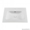 MARMY - BROOKE - Mosdó, mosdókagyló - Fényes fehér öntött márvány 60x46 - Szögletes - Pultba süllyeszthető, bútorra szerelhető