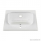 MARMY - BROOKE - Mosdó, mosdókagyló - Fényes fehér öntött márvány 60x46 - Szögletes - Pultba süllyeszthető, bútorra szerelhető