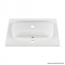 MARMY - BROOKE - Mosdó, mosdókagyló - Fényes fehér öntött márvány 70x46 - Szögletes - Pultba süllyeszthető, bútorra szerelhető
