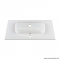 MARMY - BROOKE - Mosdó, mosdókagyló - Fényes fehér öntött márvány 90x46 - Szögletes - Pultba süllyeszthető, bútorra szerelhető