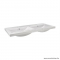 MARMY - CALABRIA - Dupla mosdó - Fényes fehér öntött márvány 120x51 - Szögletes - Pultba süllyeszthető, bútorra szerelhető