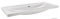 MARMY - CALABRIA - Mosdó, mosdókagyló - Fényes fehér öntött márvány 120x51 - Szögletes, 2 csaplyukas - Pultba süllyeszthető, bútorra szerelhető