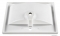 MARMY - CALABRIA - Mosdó, mosdókagyló - Fényes fehér öntött márvány 70x51 - Szögletes - Pultba süllyeszthető, bútorra szerelhető