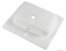 MARMY - CALVIN - Mosdó, mosdókagyló - Fényes fehér öntött márvány 60x51 - Szögletes - Pultba süllyeszthető, bútorra szerelhető