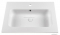 MARMY - CALVIN - Mosdó, mosdókagyló - Fényes fehér öntött márvány 70x51 - Szögletes - Pultba süllyeszthető, bútorra szerelhető