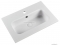 MARMY - CALVIN ECO - Mosdó, mosdókagyló - Fényes fehér öntött márvány 60x40 - Szögletes - Pultba süllyeszthető, bútorra szerelhető