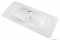 MARMY - CRYSTAL - Mosdó, mosdókagyló - Fényes fehér öntött márvány 100x46 - Szögletes, 1 csaplyukas - Pultba süllyeszthető, bútorra szerelhető