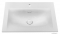 MARMY - CRYSTAL - Mosdó, mosdókagyló - Fényes fehér öntött márvány 60x46 - Szögletes - Pultba süllyeszthető, bútorra szerelhető