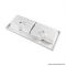 MARMY - MAGNUM - Dupla mosdó - Fényes fehér öntött márvány 120x51 - Szögletes - Pultba süllyeszthető, bútorra szerelhető