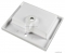 MARMY - MAGNUM - Mosdó, mosdókagyló - Fényes fehér öntött márvány 60x51 - Szögletes - Pultba süllyeszthető, bútorra szerelhető