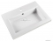 MARMY - MAGNUM - Mosdó, mosdókagyló - Fényes fehér öntött márvány 70x51 - Szögletes - Pultba süllyeszthető, bútorra szerelhető