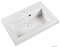 MARMY - MAGNUM ECO - Mosdó, mosdókagyló - Fényes fehér öntött márvány 60x40 - Szögletes - Pultba süllyeszthető, bútorra szerelhető