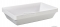 MARMY - NERO-IN - Mosdó, mosdókagyló - Fényes fehér öntött márvány 60x35 - Szögletes, kerekített - Pultba süllyeszthető, bútorra szerelhető