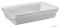 MARMY - ROCK-IN - Mosdó, mosdókagyló - Fényes fehér öntött márvány 58x38 - Szögletes, lekerekített - Pultba süllyeszthető, bútorra szerelhető