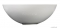 MARMY - COMO - Mosdótál, mosdó - Fényes fehér öntött márvány D40x15 - Kerek - Bútorra, pultra ültethető