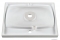 MARMY - ANGELINA - Mosdó, mosdókagyló - Fényes fehér öntött márvány 61x46 - Szögletes - Pultba süllyeszthető, bútorra szerelhető