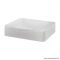 MARMY - JADORE - Mosdó, mosdókagyló - Fényes fehér öntött márvány 45x38 - Bútorra, pultra ültethető