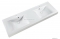 MARMY - RAVENNA - Dupla mosdó - Fényes fehér öntött márvány 150x50 - Szögletes - Pultba süllyeszthető, bútorra szerelhető