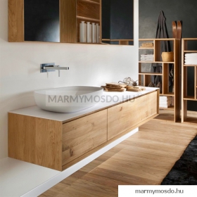 MARMY - CANDY M - Mosdótál, mosdó - Fényes fehér öntött márvány 48x38 - Bútorra, pultra ültethető 