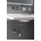 SAPHO - OMP TEA QUASAR - Helytakarékos mosdó szifon, búraszifon, szögletes, krómozott
