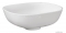 MARMY - CARRARA M -  Mosdótál, mosdó - Fényes fehér öntött márvány 40x35 cm - Ovális - Pultra, bútorra ültethető 