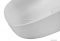 MARMY - BALI - Mosdó, mosdótál - Fényes fehér öntött márvány D45x22 cm - Pultra, bútorra ültethető