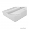 MARMY - BELLAGIO SLIM D - Mosdó, mosdókagyló - Fényes fehér öntött márvány 120x46 - Falra, pultra, bútorra építhető