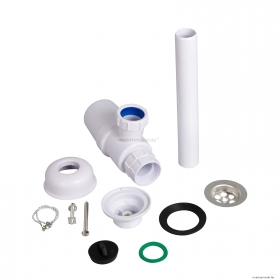 LAGOON - WJ102 Mosdó szifon, búraszifon, fehér műanyag 