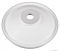 MARMY - LOLA - Mosdó, mosdókagyló - Fényes fehér öntött márvány D37x4cm - Pultba, bútorba süllyeszthető 
