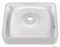 MARMY - KENDALL - Mosdó, mosdókagyló - Fényes fehér öntött márvány 45x38 cm - Pultra, bútorra ültethető