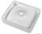 MARMY - KENDALL - Mosdó, mosdókagyló - Fényes fehér öntött márvány 45x38 cm - Pultra, bútorra ültethető