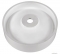 MARMY - KIM - Mosdó, mosdókagyló - Fényes fehér öntött márvány D40x10 cm - Pultra, bútorra ültethető