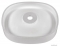 MARMY - KYLIE - Mosdó, mosdókagyló - Fényes fehér öntött márvány 48x38cm, ovális - Pultra, bútorra ültethető