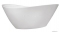 MARMY - OLIVIA - Mosdótál, mosdó - Fényes fehér öntött márvány 60x36 cm - Pultra, bútorra ültethető