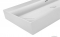 MARMY - BELLAGIO SLIM - Mosdó, mosdókagyló - Matt fehér öntött márvány 70x46cm - Pultra, bútorra, falra szerelhető