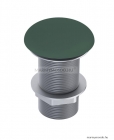 AREZZO DESIGN - Click-Clack lefolyó (túlfolyó nélküli) - Kerek, D7cm - Matt zöld kerámia fedéllel (AR-168280)