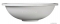 MARMY - CAROLA - Mosdótál, mosdó - Fényes fehér öntött márvány D40x1,5 - Kerek - Pultba süllyeszthető, bútorra szerelhető 