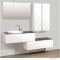 MARMY - MILENA - Mosdó, mosdókagyló - Fényes fehér öntött márvány 50x37 - Ovális - Pultba süllyeszthető, bútorra szerelhető 