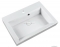 MARMY - SILVIA - Mosdó, mosdókagyló - Fényes fehér öntött márvány 60x45 - Szögletes - Bútorra, pultra ültethető, falra szerelhető