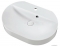 MARMY - CRISTINA - Mosdótál, mosdó - Fényes fehér öntött márvány 63x43 - Íves - Bútorra, pultra ültethető, falra szerelhető