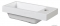 MARMY - MINI - Mosdó, kis kézmosó - Fényes fehér öntött márvány 40x20 - Pultba süllyeszthető, bútorra ültethető