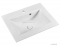 MARMY - LISETTE - Mosdó, mosdókagyló - Fényes fehér öntött márvány 60x45 - Szögletes - Pultba süllyeszthető, bútorra szerelhető